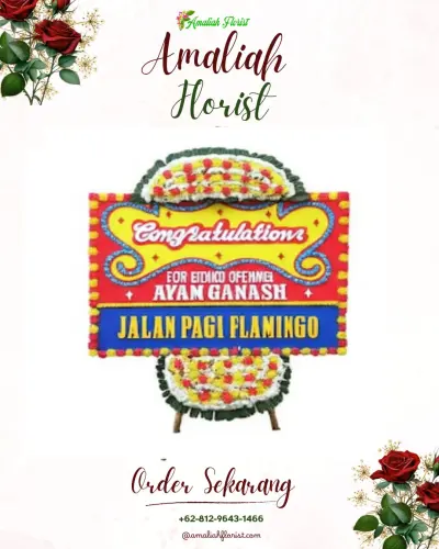 Bunga Papan Congratulation di Kampung Bugis
